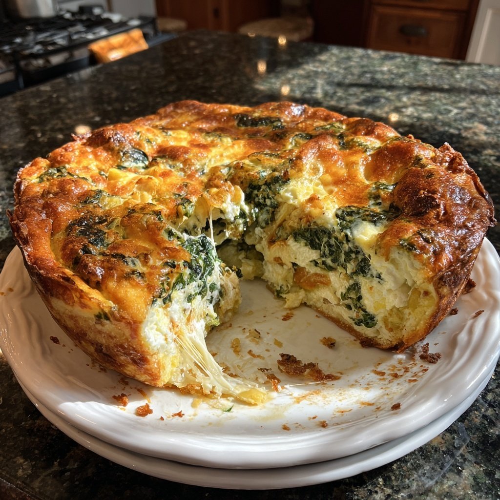 Ricotta Spinach Breakfast Bake