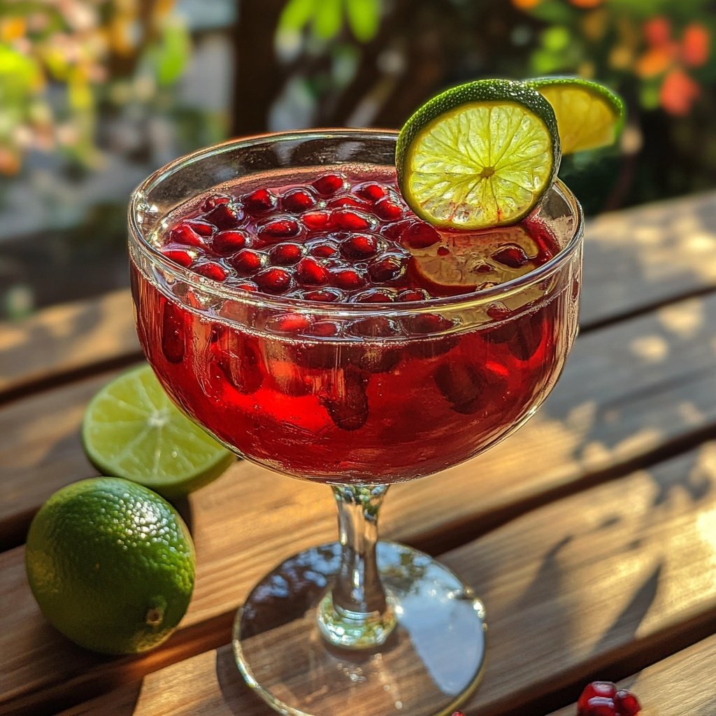 Pomegranate Vodka Gimlet Recipe