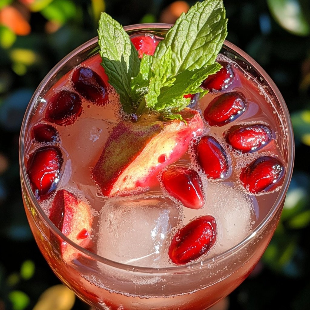 Pomegranate Vanilla Vodka Spritz Cocktail