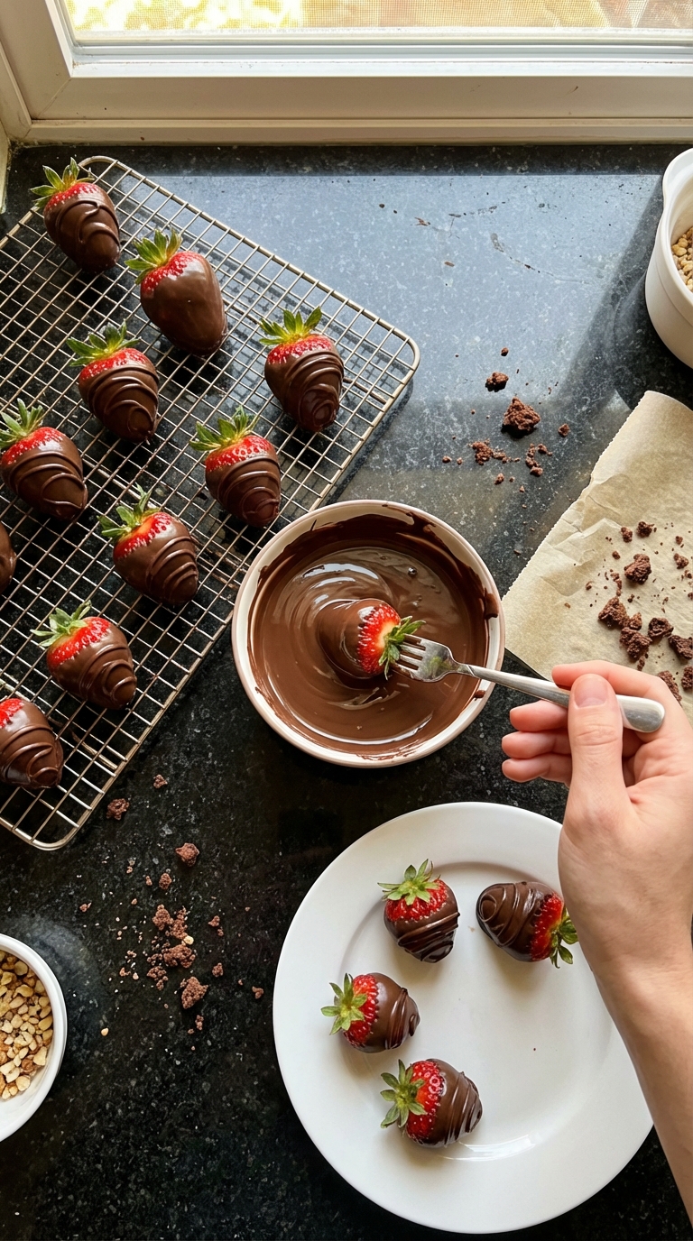 Dubai Chocolate Covered Strawberries