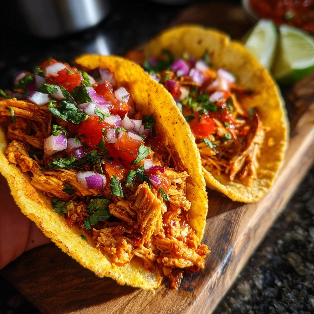 Crispy Chicken Tinga Tacos
