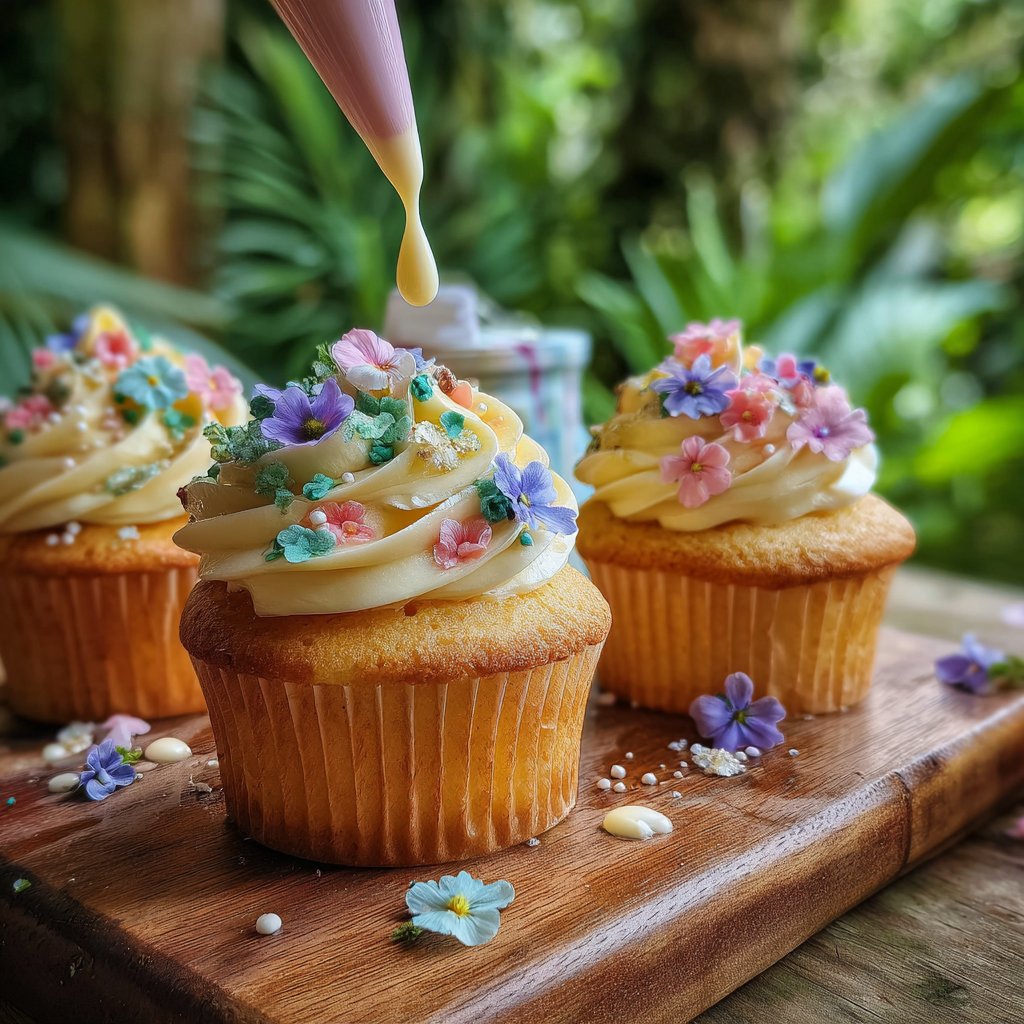 Charming Garden Cupcake Presentation