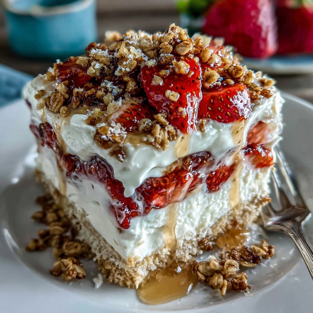 Layered Strawberry Parfait Treat