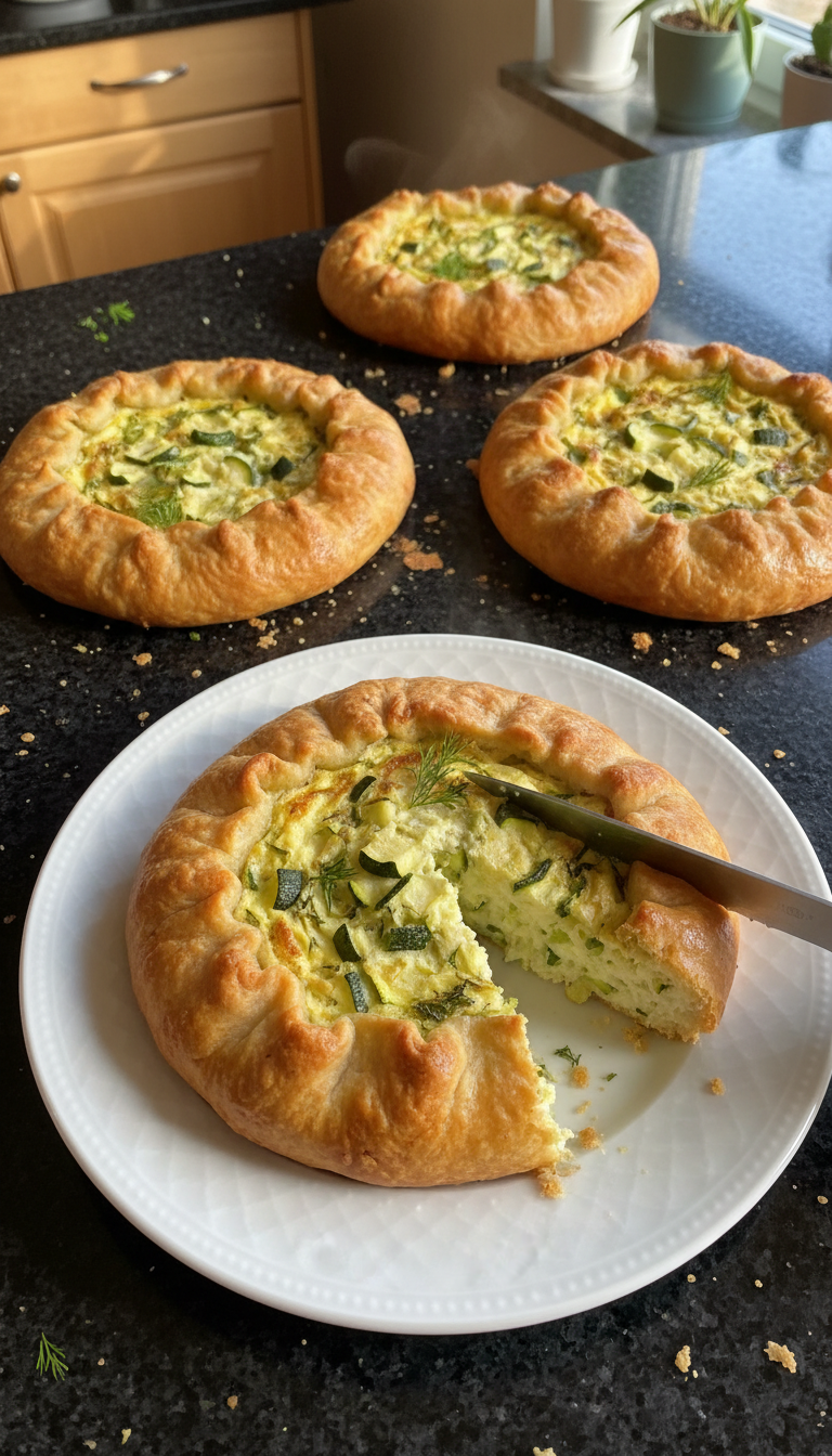 Zucchini Cottage Cheese Quiches