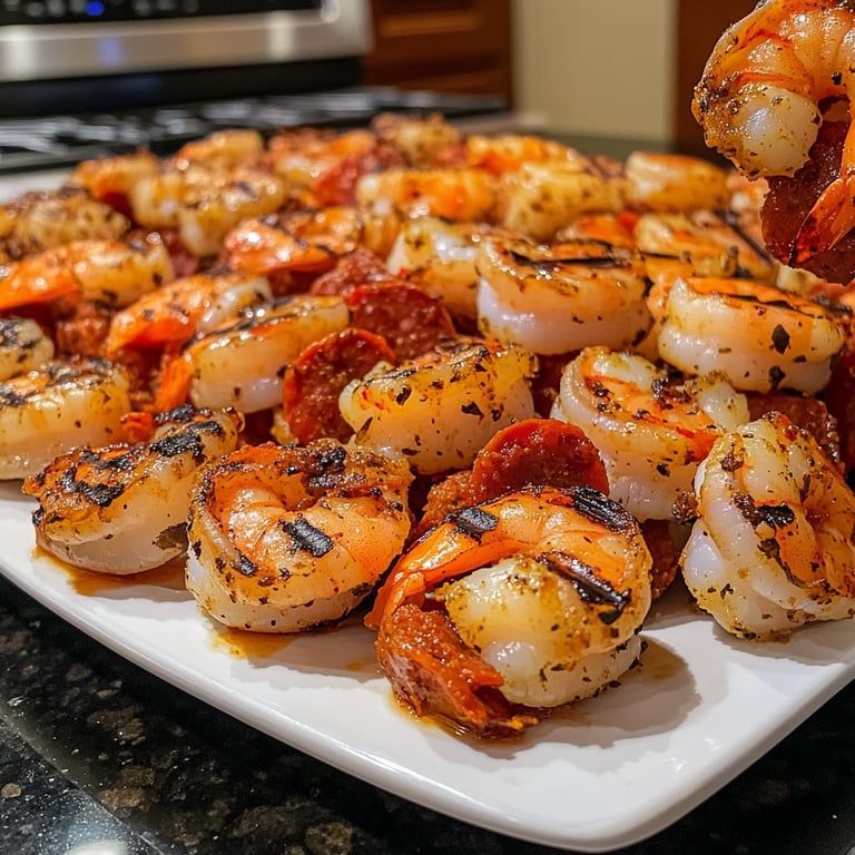 Grilled Shrimp and Chorizo Appetizers