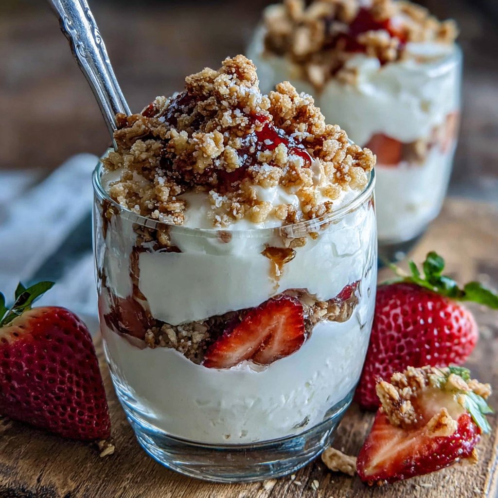 Whipped Strawberry Yogurt Cups