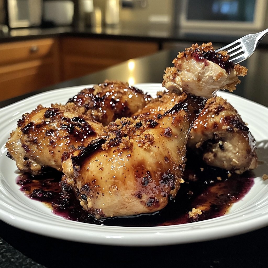 Blackberry Balsamic Glazed Chicken