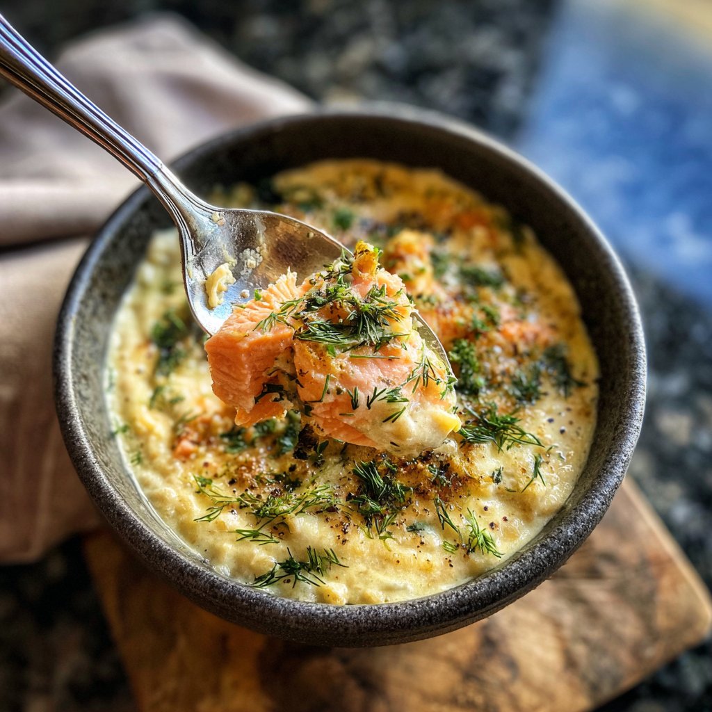Savory Oatmeal with Salmon