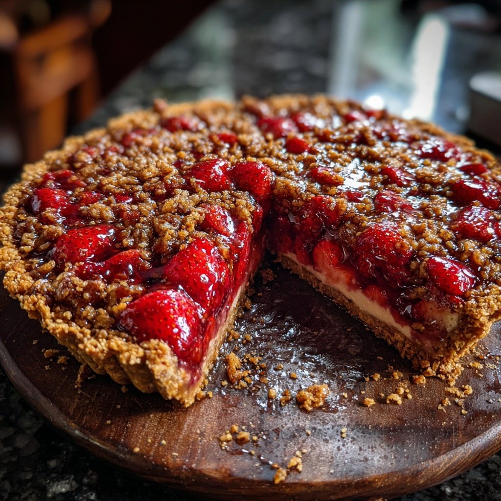 Maple Pecan Crust Strawberry Pie