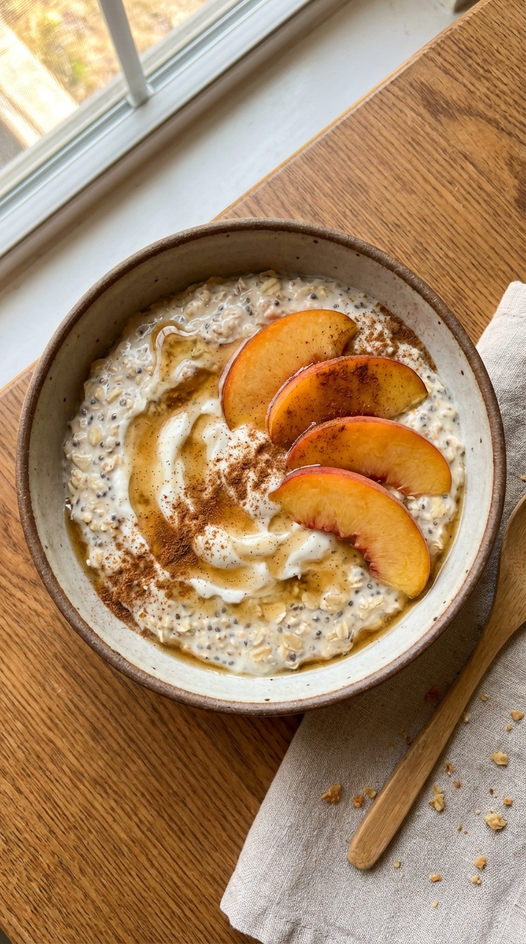 Peach Vanilla Overnight Oats