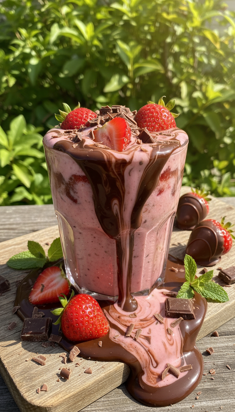 Chocolate Strawberry Smoothie Delight
