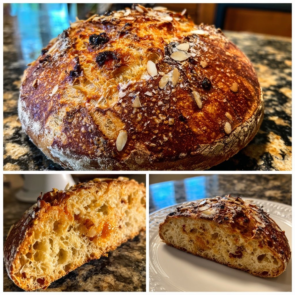 Blueberry Lemon Sourdough with Almond Topping
