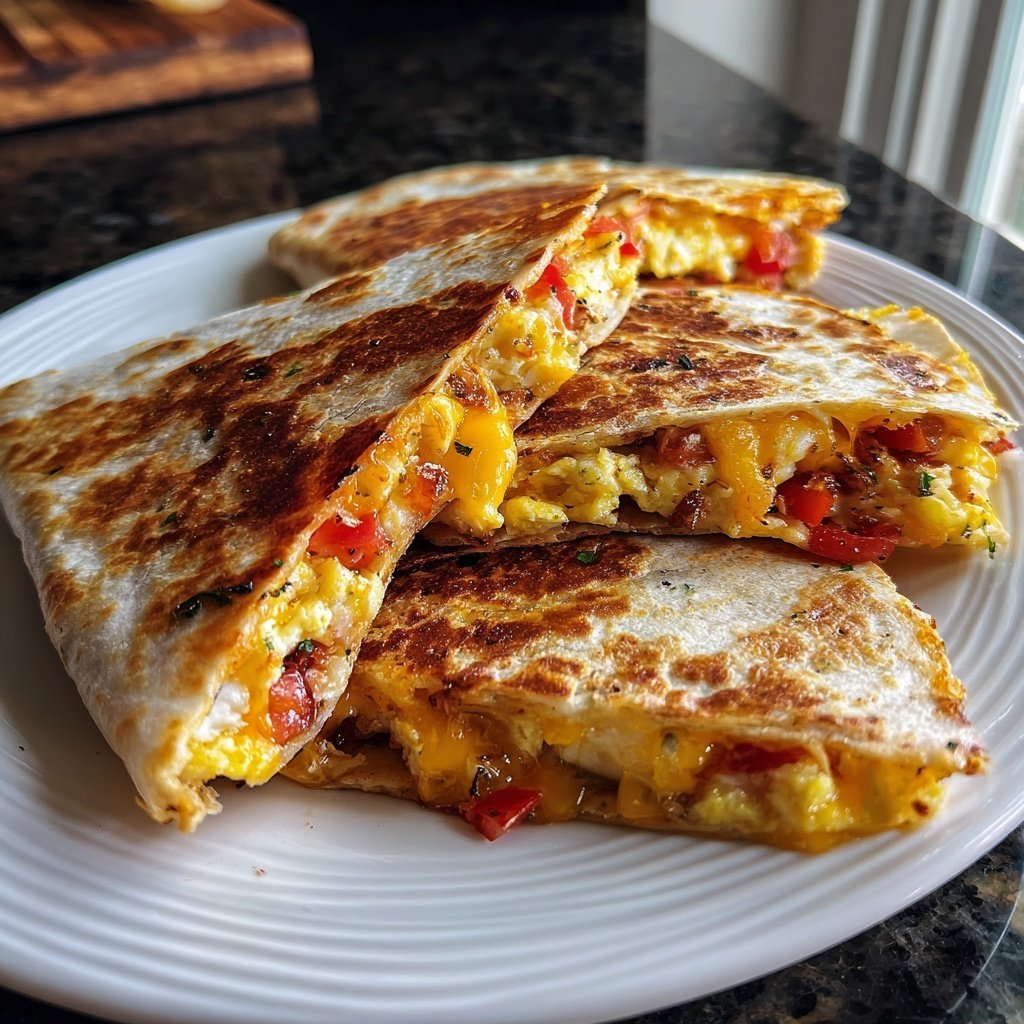 Savory Breakfast Quesadillas with Scrambled Eggs​