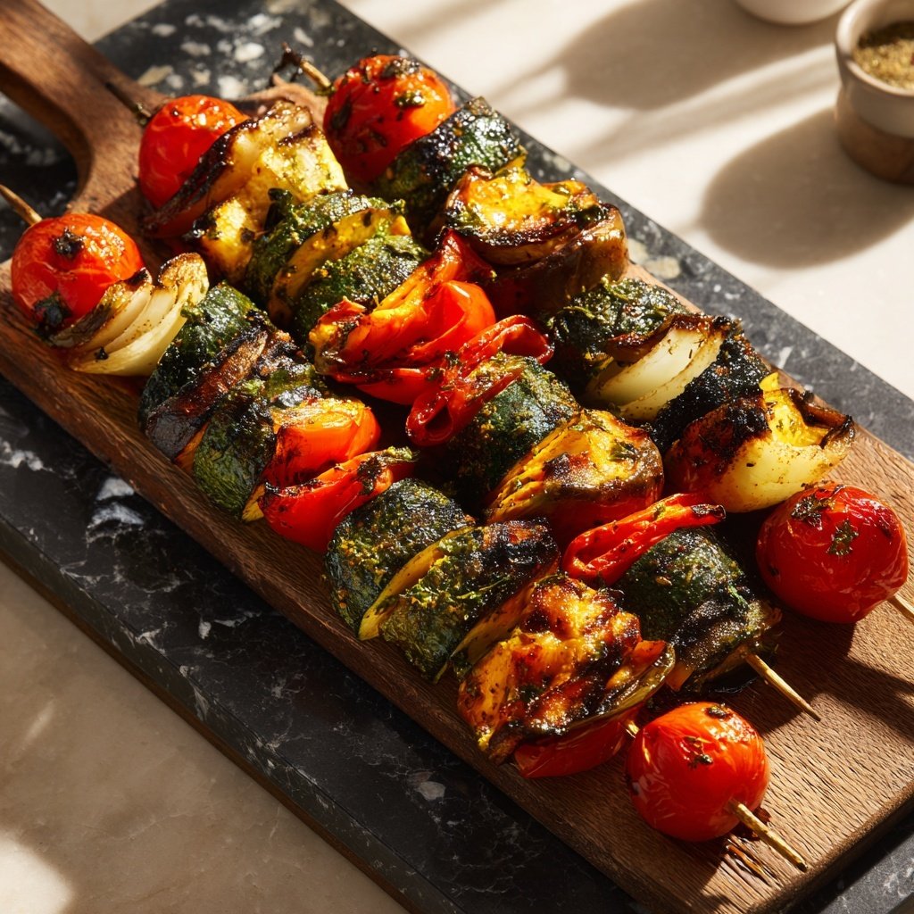 Marinated Grilled Vegetable Skewers